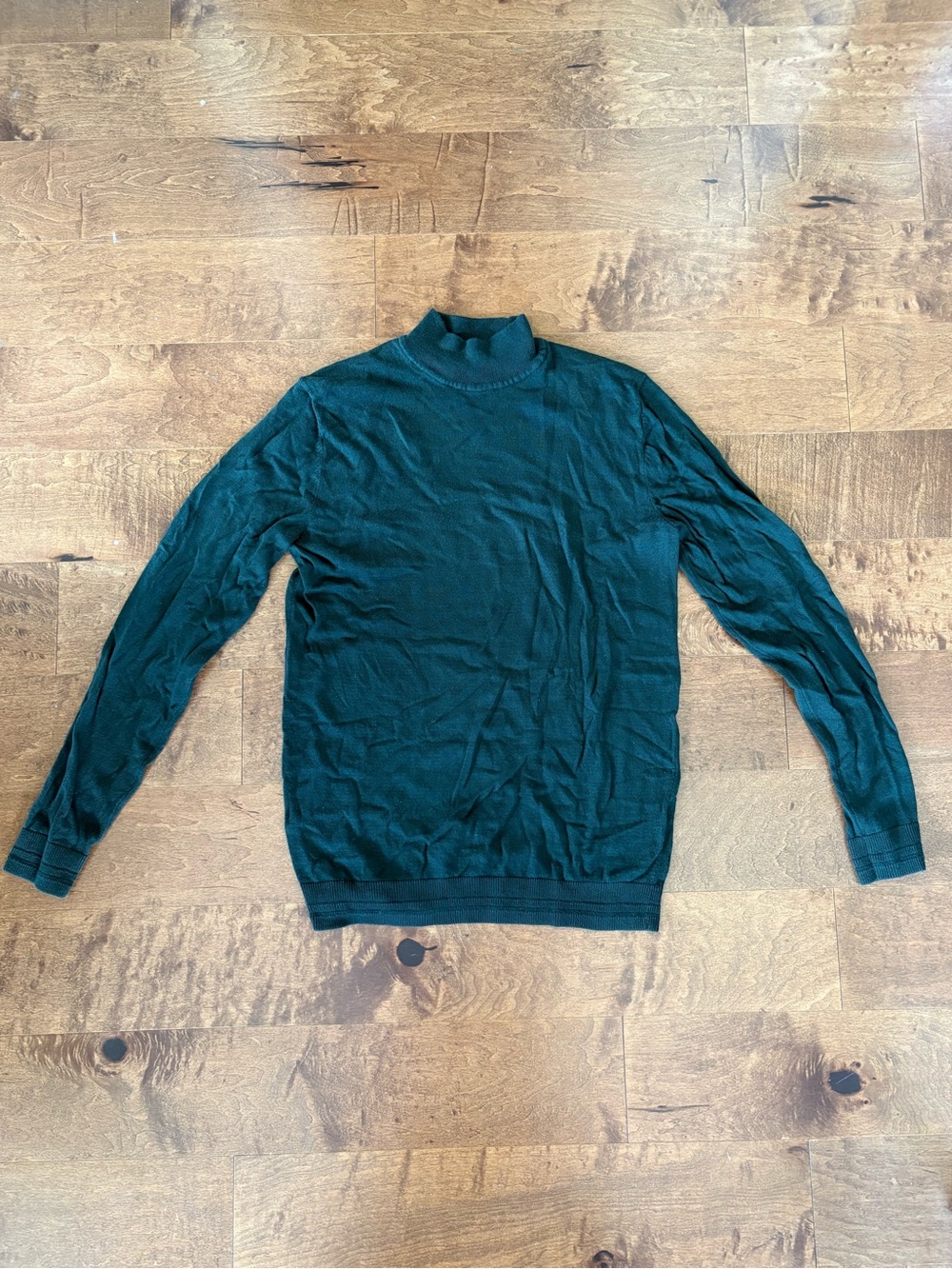 RW & Co. - Men's Dark Green Mock Neck Sweater